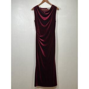 Elegant Burgundy Velvet Dress